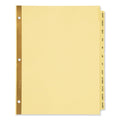 Avery Preprinted Laminated Tab Dividers with Gold Reinforced Binding Edge, 12-Tab, Jan. to Dec., 11 x 8.5, Buff, 1 Set