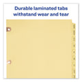 Avery Preprinted Laminated Tab Dividers with Copper Reinforced Holes, 25-Tab, A to Z, 11 x 8.5, Buff, 1 Set