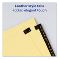 Avery Preprinted Black Leather Tab Dividers w/Copper Reinforced Holes, 31-Tab, 1 to 31, 11 x 8.5, Buff, 1 Set
