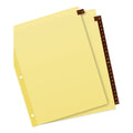 Avery Preprinted Red Leather Tab Dividers with Clear Reinforced Edge, 25-Tab, A to Z, 11 x 8.5, Buff, 1 Set