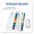Avery Customizable Table of Contents Ready Index Dividers with Multicolor Tabs, 8-Tab, 1 to 8, 11 x 8.5, Translucent, 1 Set