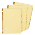 Avery Preprinted Laminated Tab Dividers with Gold Reinforced Binding Edge, 25-Tab, A to Z, 11 x 8.5, Buff, 1 Set