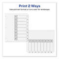 Avery Customizable TOC Ready Index Black and White Dividers, 8-Tab, 1 to 8, 11 x 8.5, 1 Set