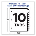 Avery Customizable TOC Ready Index Multicolor Tab Dividers, 10-Tab, 1 to 10, 11 x 8.5, White, Contemporary Color Tabs, 1 Set