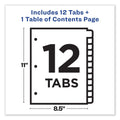 Avery Customizable TOC Ready Index Multicolor Tab Dividers, 12-Tab, 1 to 12, 11 x 8.5, White, Traditional Color Tabs, 1 Set