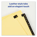 Avery Preprinted Red Leather Tab Dividers with Clear Reinforced Edge, 25-Tab, A to Z, 11 x 8.5, Buff, 1 Set