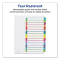 Avery Customizable TOC Ready Index Multicolor Tab Dividers, 15-Tab, 1 to 15, 11 x 8.5, White, Contemporary Color Tabs, 1 Set