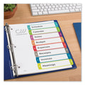 Avery Customizable TOC Ready Index Multicolor Tab Dividers, 8-Tab, 1 to 8, 11 x 8.5, White, Contemporary Color Tabs, 1 Set