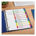 Avery Customizable TOC Ready Index Multicolor Tab Dividers, 10-Tab, 1 to 10, 11 x 8.5, White, Contemporary Color Tabs, 1 Set