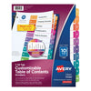 Avery Customizable TOC Ready Index Multicolor Tab Dividers, 10-Tab, 1 to 10, 11 x 8.5, White, Traditional Color Tabs, 1 Set