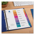 Avery Customizable TOC Ready Index Multicolor Tab Dividers, 8-Tab, 1 to 8, 11 x 8.5, White, Traditional Color Tabs, 1 Set