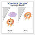 Avery Permanent Glue Stic Value Pack, 0.26 oz, Applies Purple, Dries Clear, 6/Pack