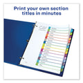 Avery Customizable TOC Ready Index Multicolor Tab Dividers, 15-Tab, 1 to 15, 11 x 8.5, White, Contemporary Color Tabs, 1 Set