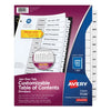 Avery Customizable TOC Ready Index Black and White Dividers, 12-Tab, Jan. to Dec., 11 x 8.5, 1 Set