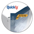 Stride QuickFit D-Ring View Binder, 3 Rings, 2" Capacity, 11 x 8.5, White