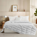 Unikome Oversize Lightweight White Down Blanket with Satin Trim, Full - White by Vanessa Jane