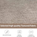 64" Deep Tufted Upholstered Textured Fabric Chaise Lounge Toss Pillow Included by DailySale