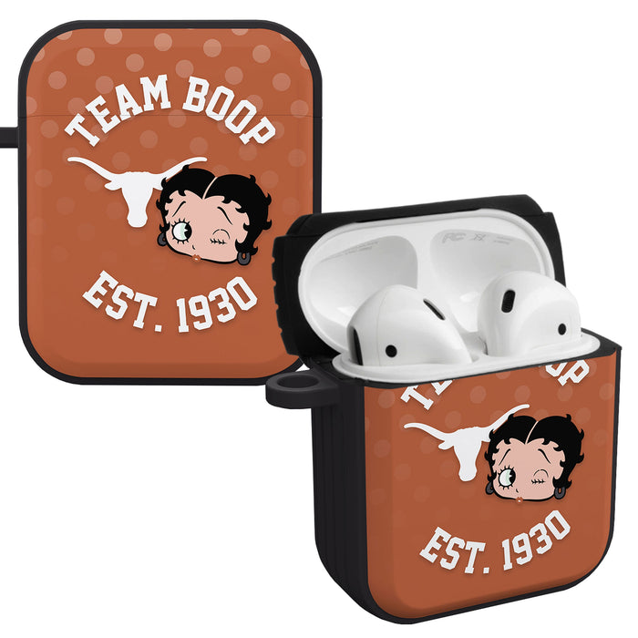 Texas Longhorns X Betty Boop HDX Apple AirPods Gen 1 & 2 Case Cover by Affinity Bands
