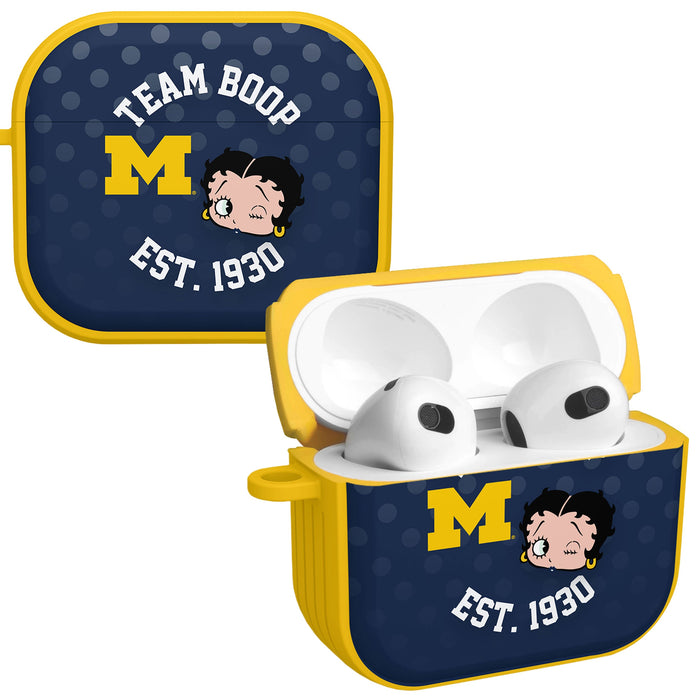 Michigan Wolverines X Betty Boop HDX Apple AirPods Gen 3 Case Cover by Affinity Bands