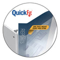Stride QuickFit Landscape Spreadsheet Round Ring View Binder, 3 Rings, 1" Capacity, 11 x 8.5, White