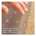 ES Robbins EverLife Moderate Use Chair Mat for Low Pile Carpet, Rectangular with Lip, 45" x 53", Clear
