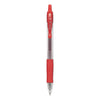 Pilot G2 Premium Gel Pen, Retractable, Extra-Fine 0.5 mm, Red Ink, Smoke Barrel, Dozen
