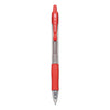 Pilot G2 Premium Gel Pen Convenience Pack, Retractable, Extra-Fine 0.38 mm, Red Ink, Clear/Red Barrel