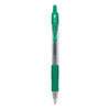 Pilot G2 Premium Gel Pen, Retractable, Extra-Fine 0.5 mm, Green Ink, Smoke Barrel, Dozen