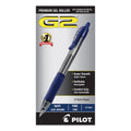 Pilot G2 Premium Gel Pen, Retractable, Fine 0.7 mm, Blue Ink, Smoke Barrel, Dozen