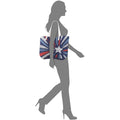 International Concepts Patriotic Tropical Star Straw Tote Blue by Vanessa Jane