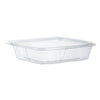 Dart ClearPac SafeSeal Tamper-Resistant/Evident Containers, Flat Lid, 35 oz, 7.9 x 8.8 x 1.8, Clear, Plastic, 100/Bag, 2 Bags/CT