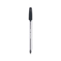 Paper Mate InkJoy 50ST Ballpoint Pen, Stick, Medium 1 mm, Black Ink, Clear Barrel, Dozen
