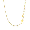 14k Yellow Gold Necklace with Polished Curved Bar Pendant by Bids.com