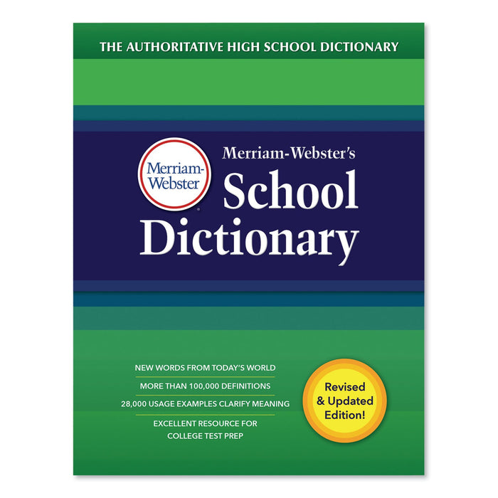 Merriam Webster School Dictionary, Grades 9-11, Hardcover, 1,280 Pages