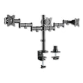 Alera AdaptivErgo Pole-Mount Triple Arm for 27" Monitors, 360 deg Rotation, +45/-45 deg Tilt, 45 deg Pan, Black, Supports 17.6 lb