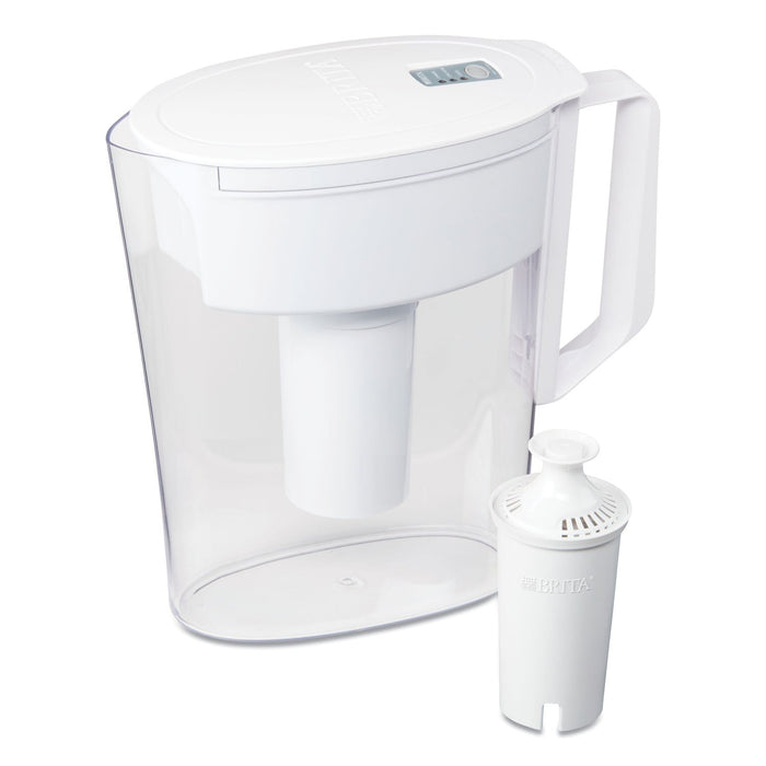 Brita Classic Water Filter Pitcher, 40 oz, 5 Cups, Clear, 2/Carton