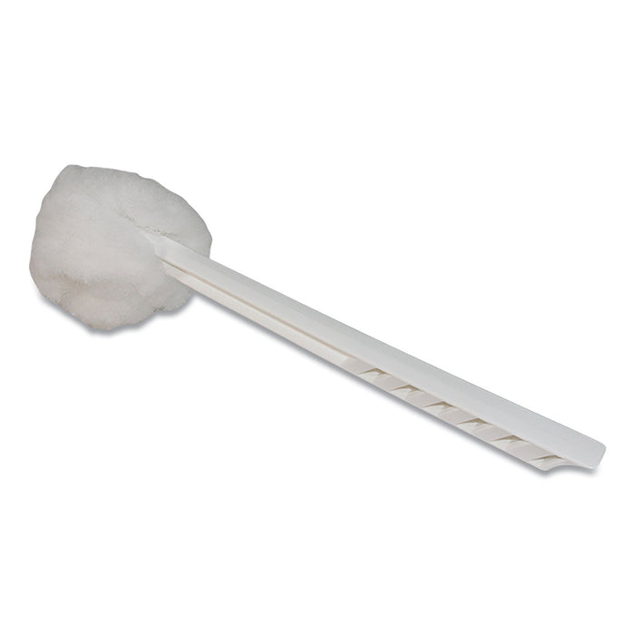 Impact Deluxe Toilet Bowl Mop, 10" Handle, 4.5" Mop Head, White, 25/Carton