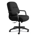 HON Pillow-Soft 2090 Series Managerial Mid-Back Swivel/Tilt Chair, Supports Up to 300 lb, 17" to 21" Seat Height, Black