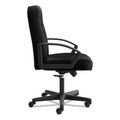 HON HVL601 Series Executive High-Back Chair, Supports Up to 250 lb, 17.44" to 20.94" Seat Height, Black