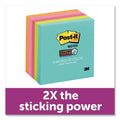 Post-it Pads in Supernova Neon Collection Colors, 3" x 3", 90 Sheets/Pad, 5 Pads/Pack