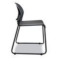HON GuestStacker High Density Chairs, Supports Up to 300 lb, Lava Seat/Back, Black Base, 4/Carton