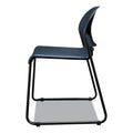 HON GuestStacker High Density Chairs, Supports Up to 300 lb, Regatta Seat/Back, Black Base, 4/Carton