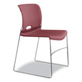 HON Olson Stacker High Density Chair, Supports Up to 300 lb, Mulberry Seat/Back, Chrome Base, 4/Carton