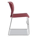 HON Olson Stacker High Density Chair, Supports Up to 300 lb, Mulberry Seat/Back, Chrome Base, 4/Carton