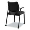 HON Nucleus Series Multipurpose Stacking Chair, ilira-Stretch M4 Back, Supports Up to 300 lb, Black