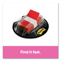 Post-it Page Flags in Desk Grip Dispenser, 1 x 1.75, Red, 200/Dispenser
