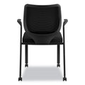 HON Nucleus Series Multipurpose Stacking Chair, ilira-Stretch M4 Back, Supports Up to 300 lb, Black