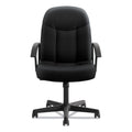 HON HVL601 Series Executive High-Back Chair, Supports Up to 250 lb, 17.44" to 20.94" Seat Height, Black