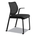 HON Nucleus Series Multipurpose Stacking Chair, ilira-Stretch M4 Back, Supports Up to 300 lb, Black