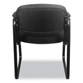 HON HVL653 Leather Guest Chair, 22.25" x 23" x 32", Black
